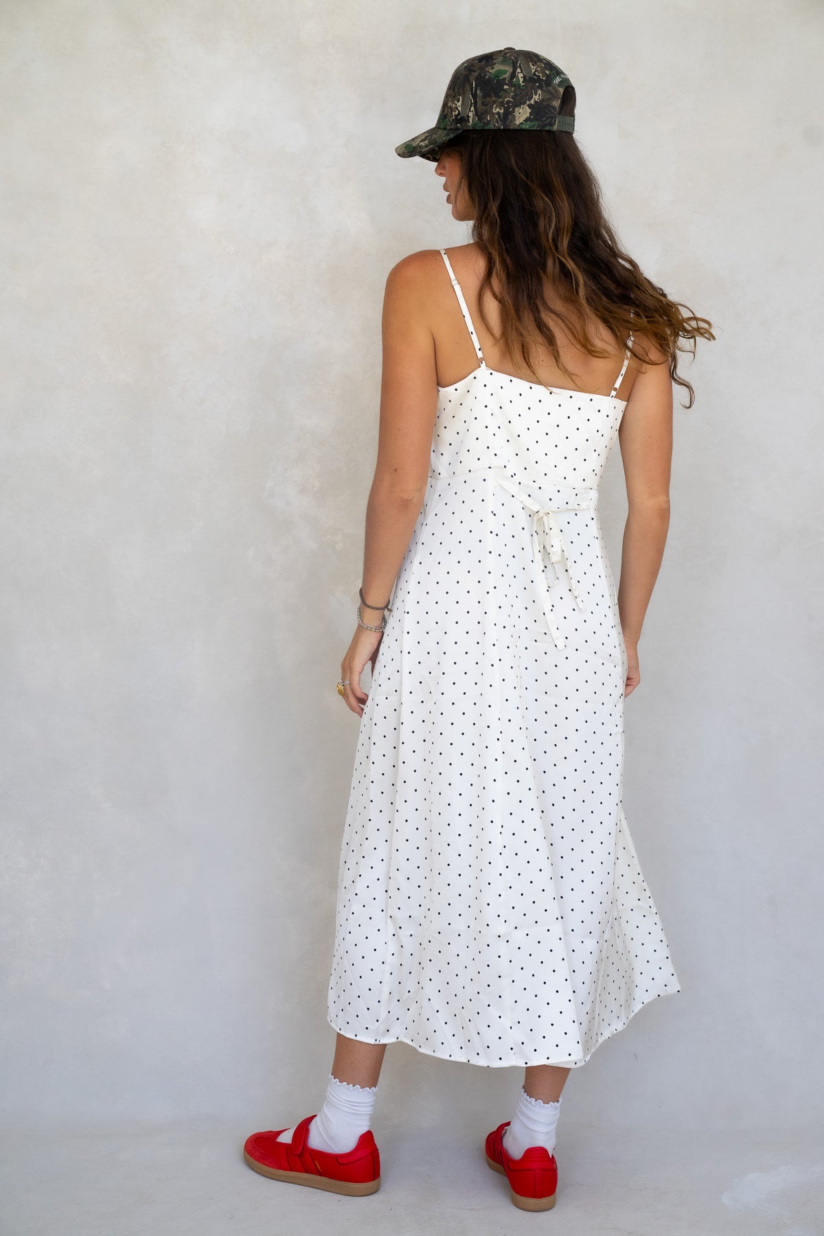 Satin Polka Dot Dress