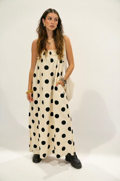 Polka Dot Maxi Dress (Multiple Colors)