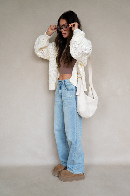 Chunky Knit Cardi (Multiple Colors)