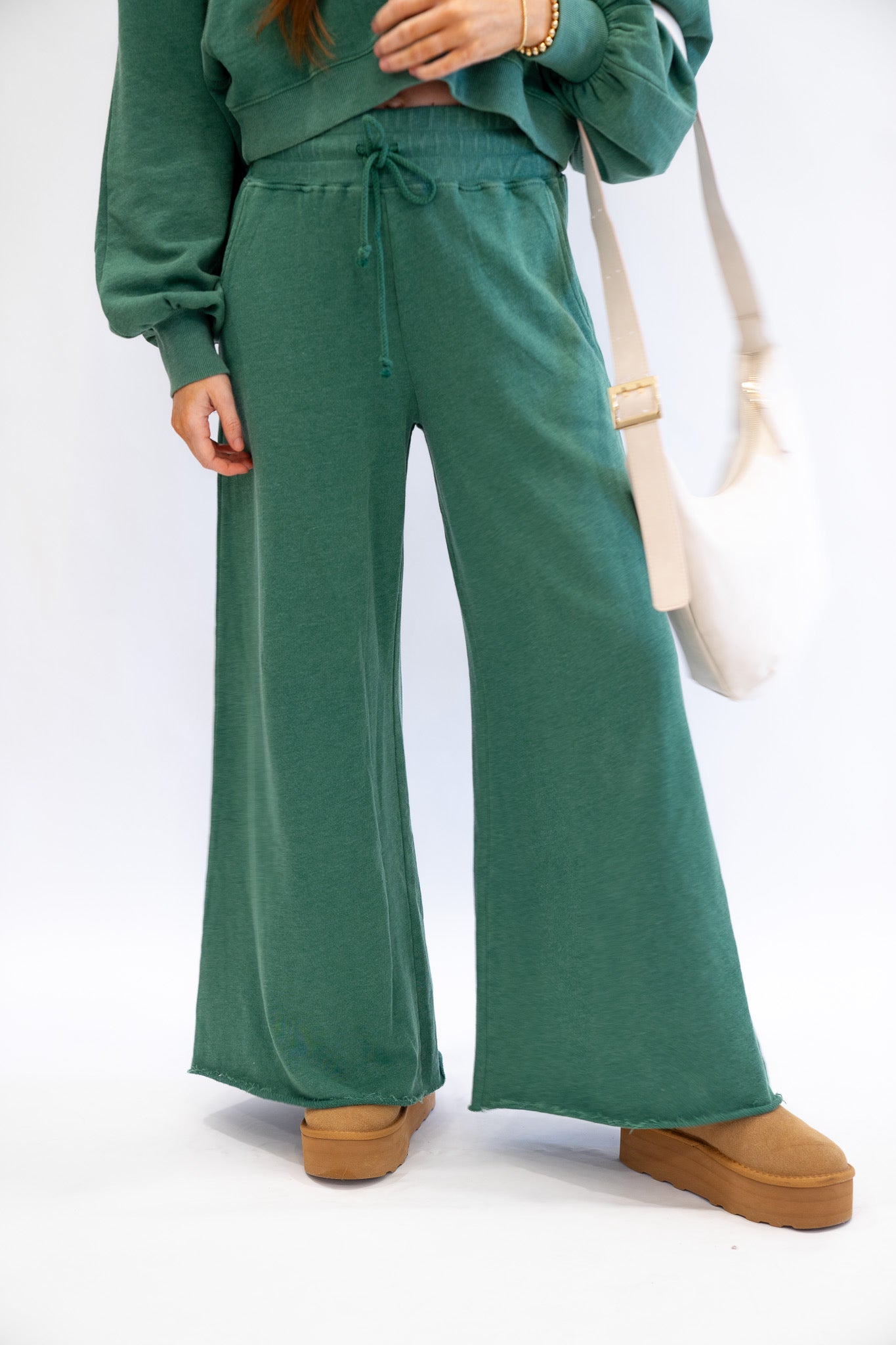 Lacey Rib Wide Leg Pants (Multiple Colors)