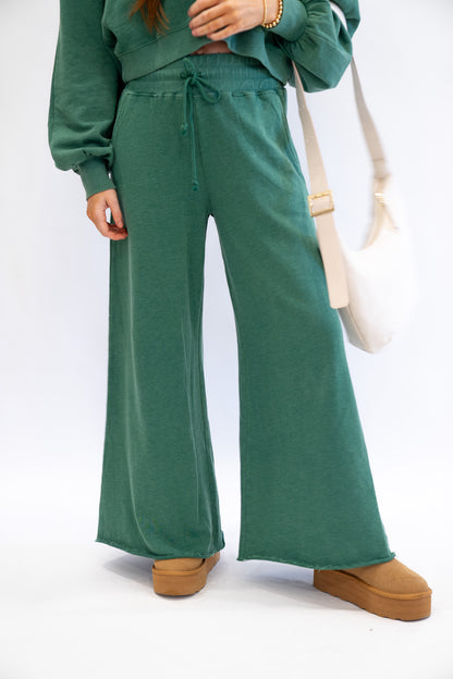 Lacey Rib Wide Leg Pants (Multiple Colors)