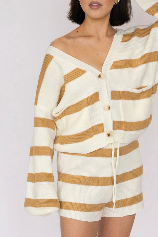 Golden Coast Striped Knit Set
