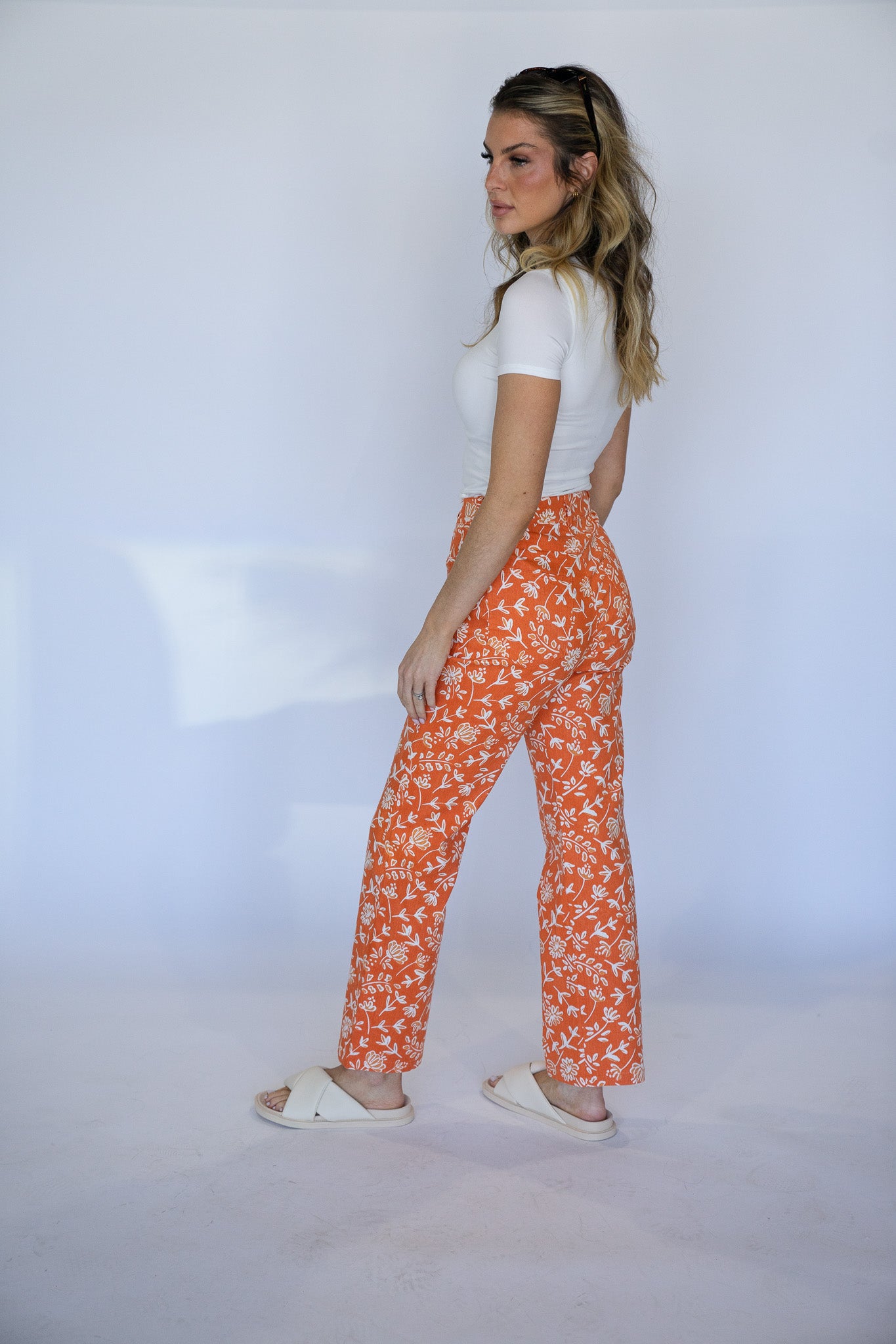 Floral High Waist Pants
