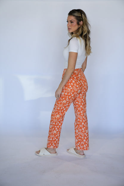 Floral High Waist Pants