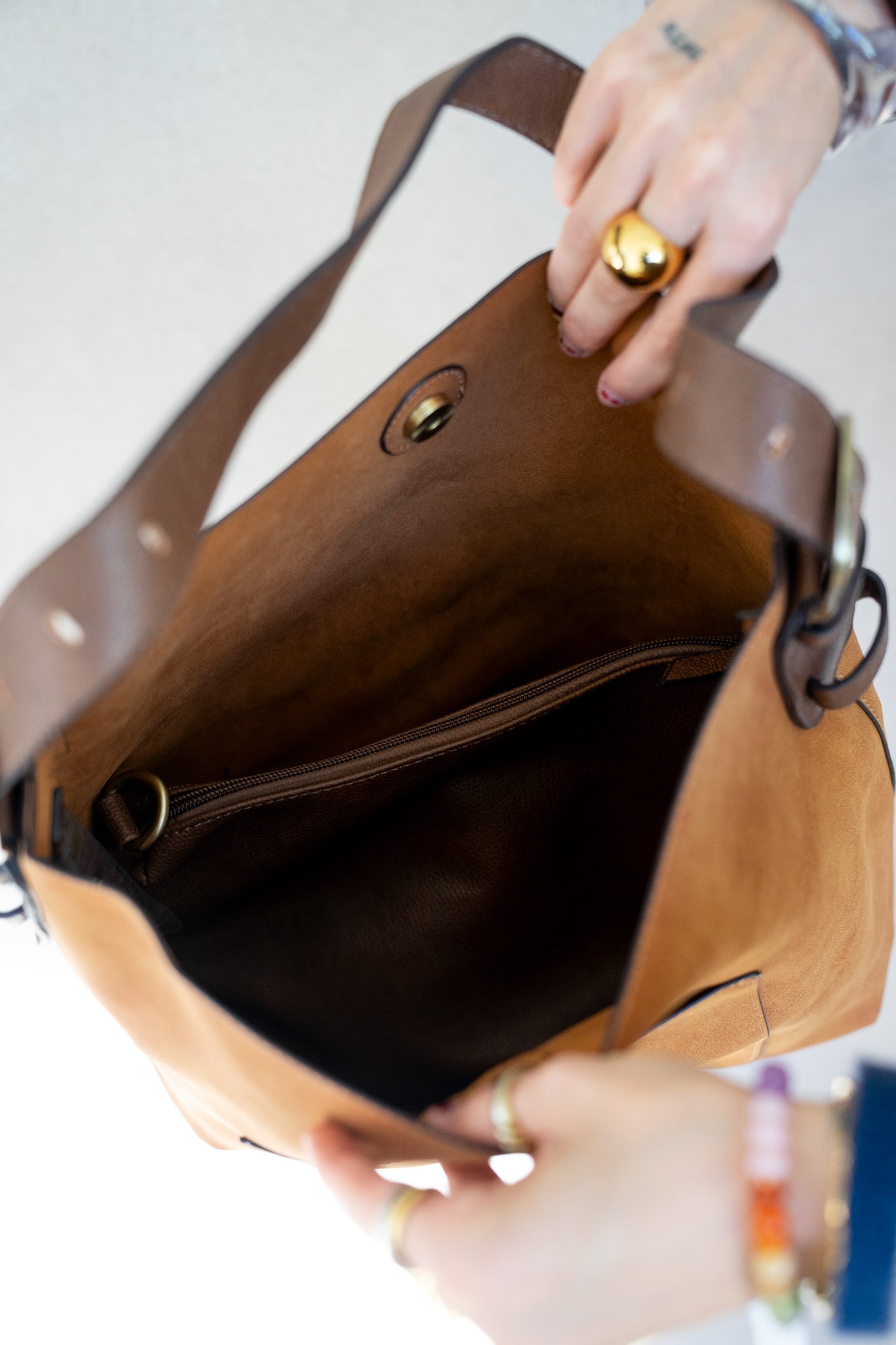 Toffee Hobo Handbag