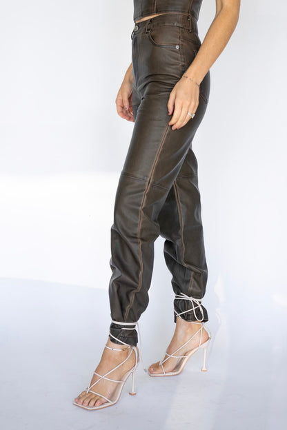 Brown Leather Pants
