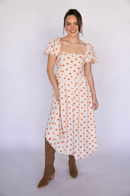 Clementine Dottie Midi Dress