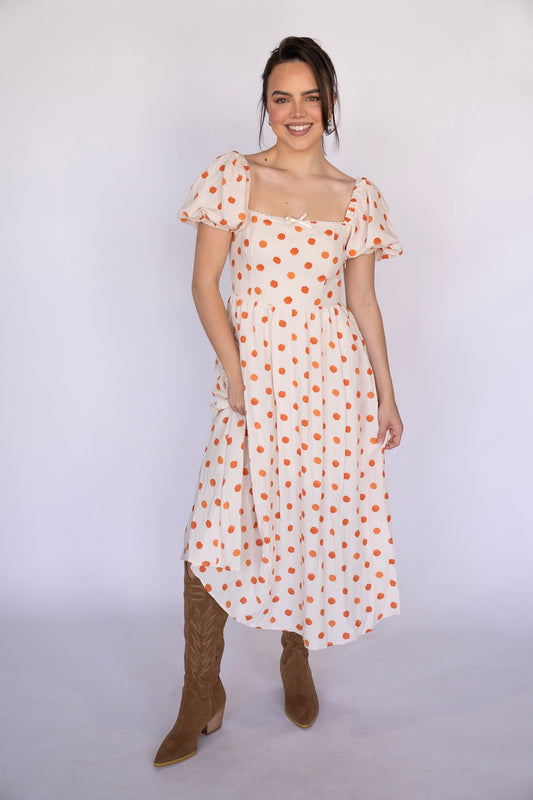 Clementine Dottie Midi Dress