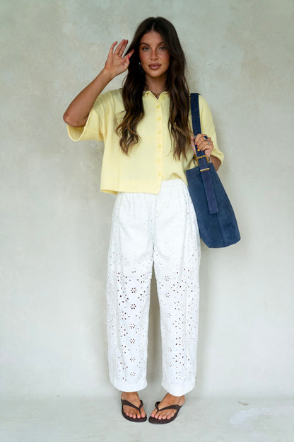 Short Sleeve Lemon Button Down