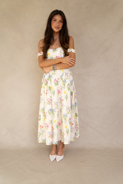 Camilla Corset Floral Midi
