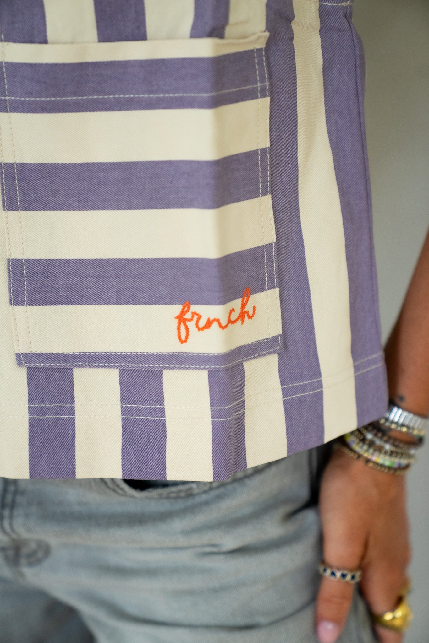 FRNCH Striped Vest