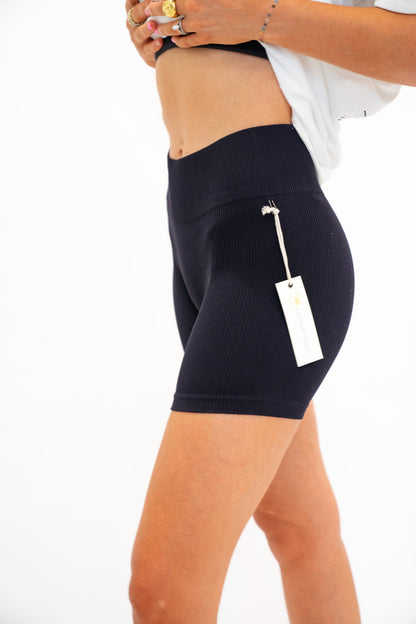 Ribbed Biker Shorts