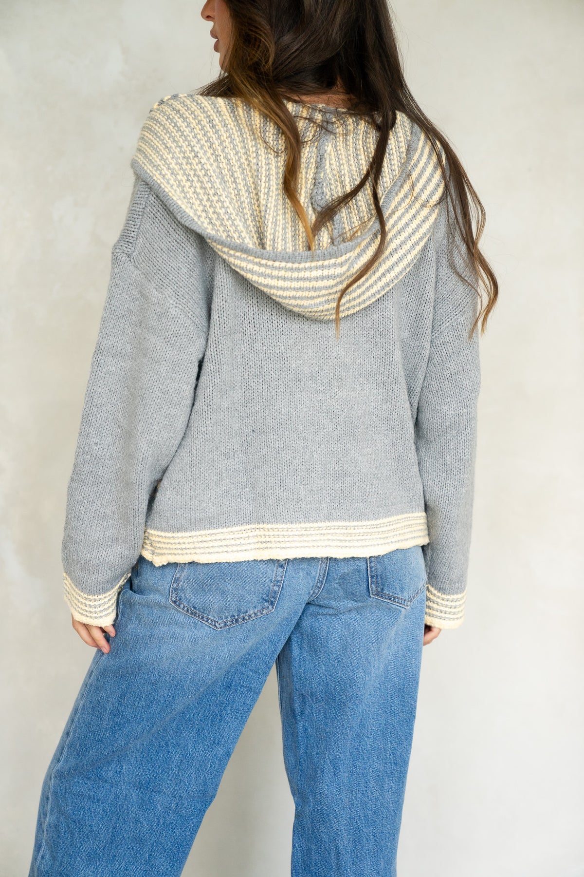 Effortless Striped Zip Up