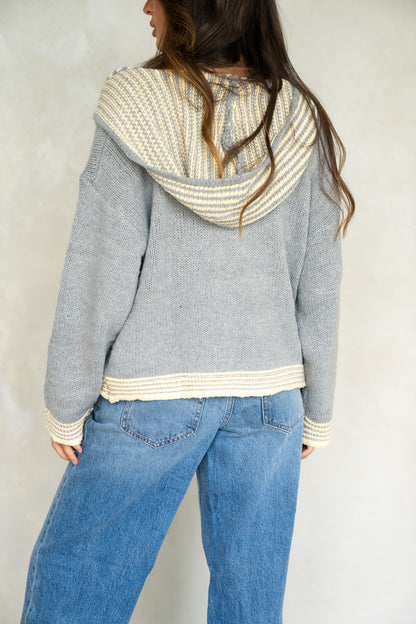 Effortless Striped Zip Up