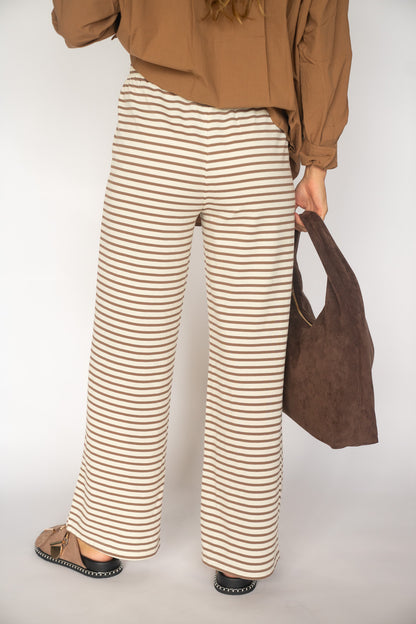 Mocha Striped Pants