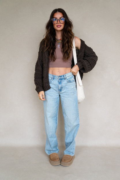 Chunky Knit Cardi (Multiple Colors)