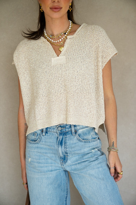 Patch Sleeveless Sweater