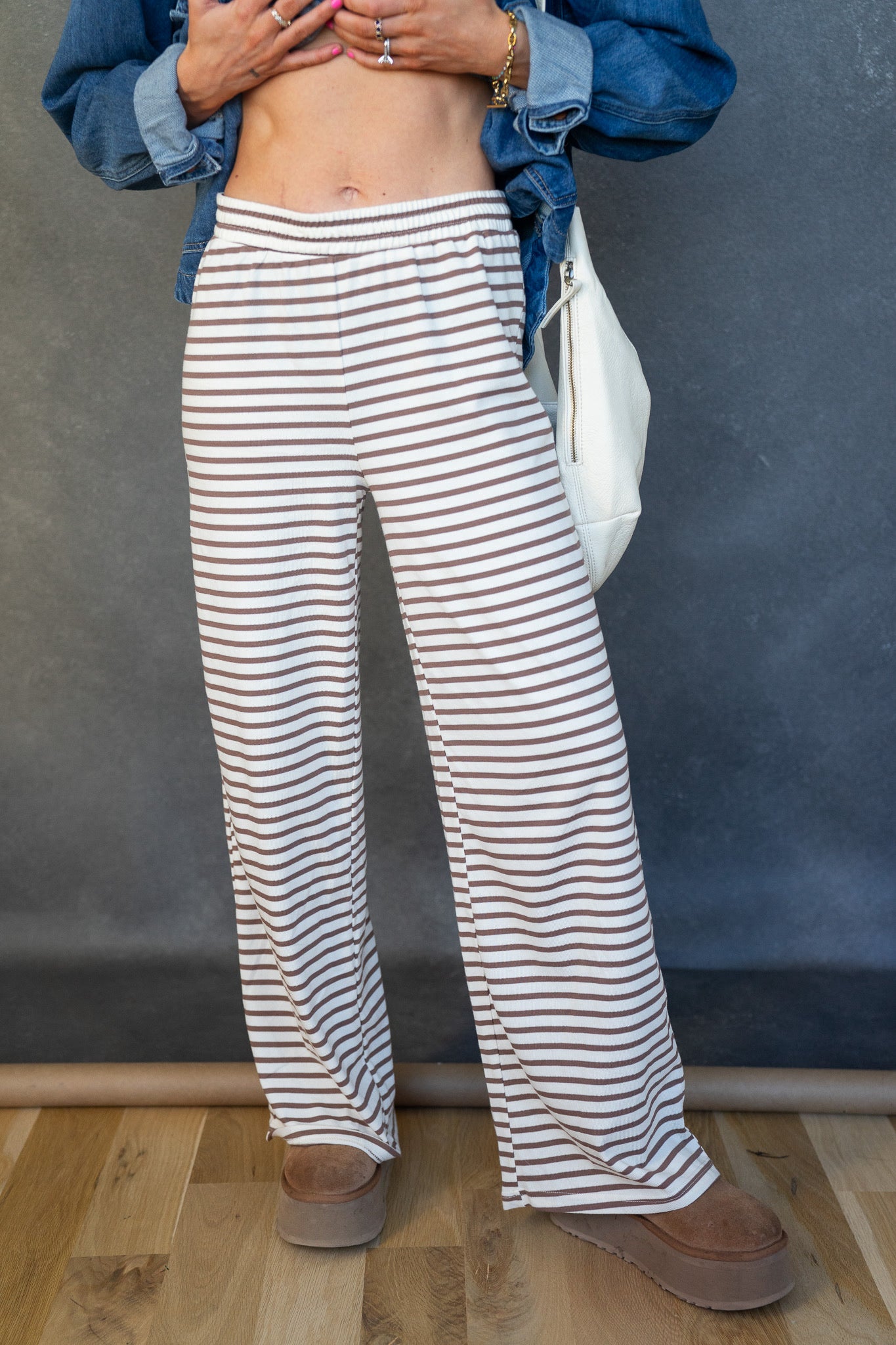 Mocha Striped Pants