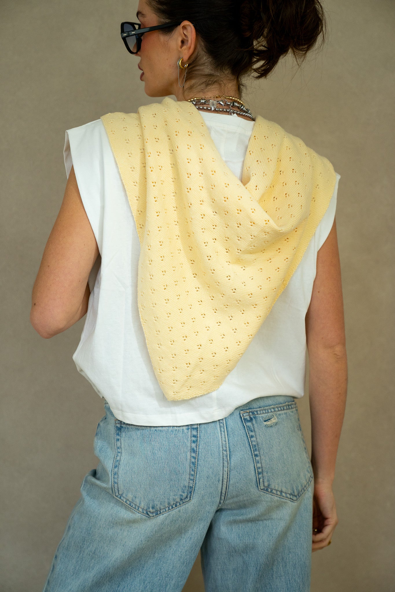 Pointelle Knitdown Scarf