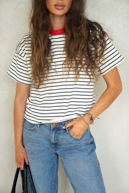 Striped Boxy Tee (New Colors)