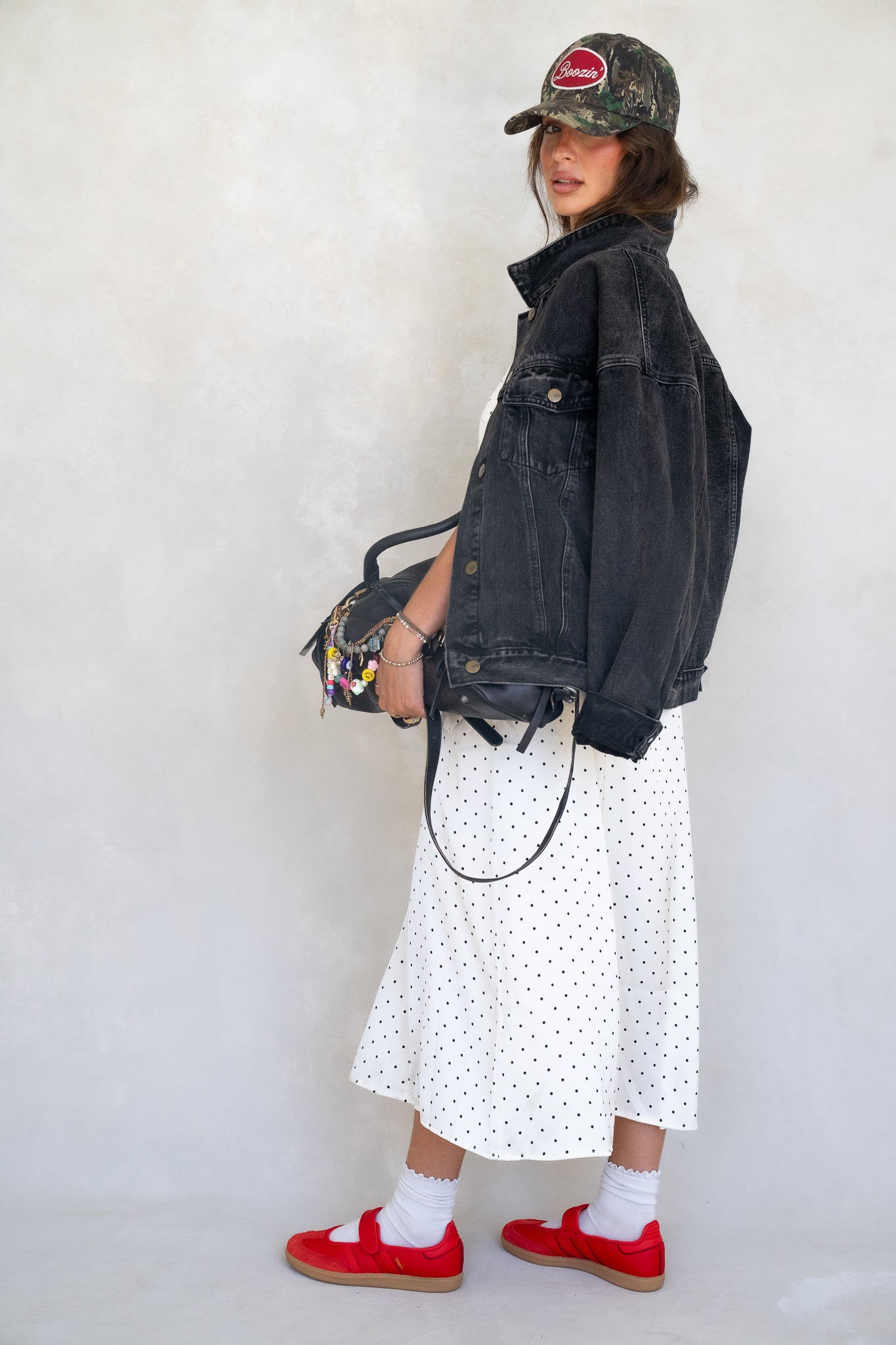 Satin Polka Dot Dress