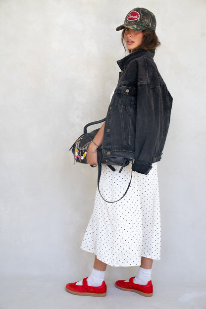 Satin Polka Dot Dress