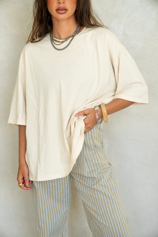 Oversized Cream T-Shirt