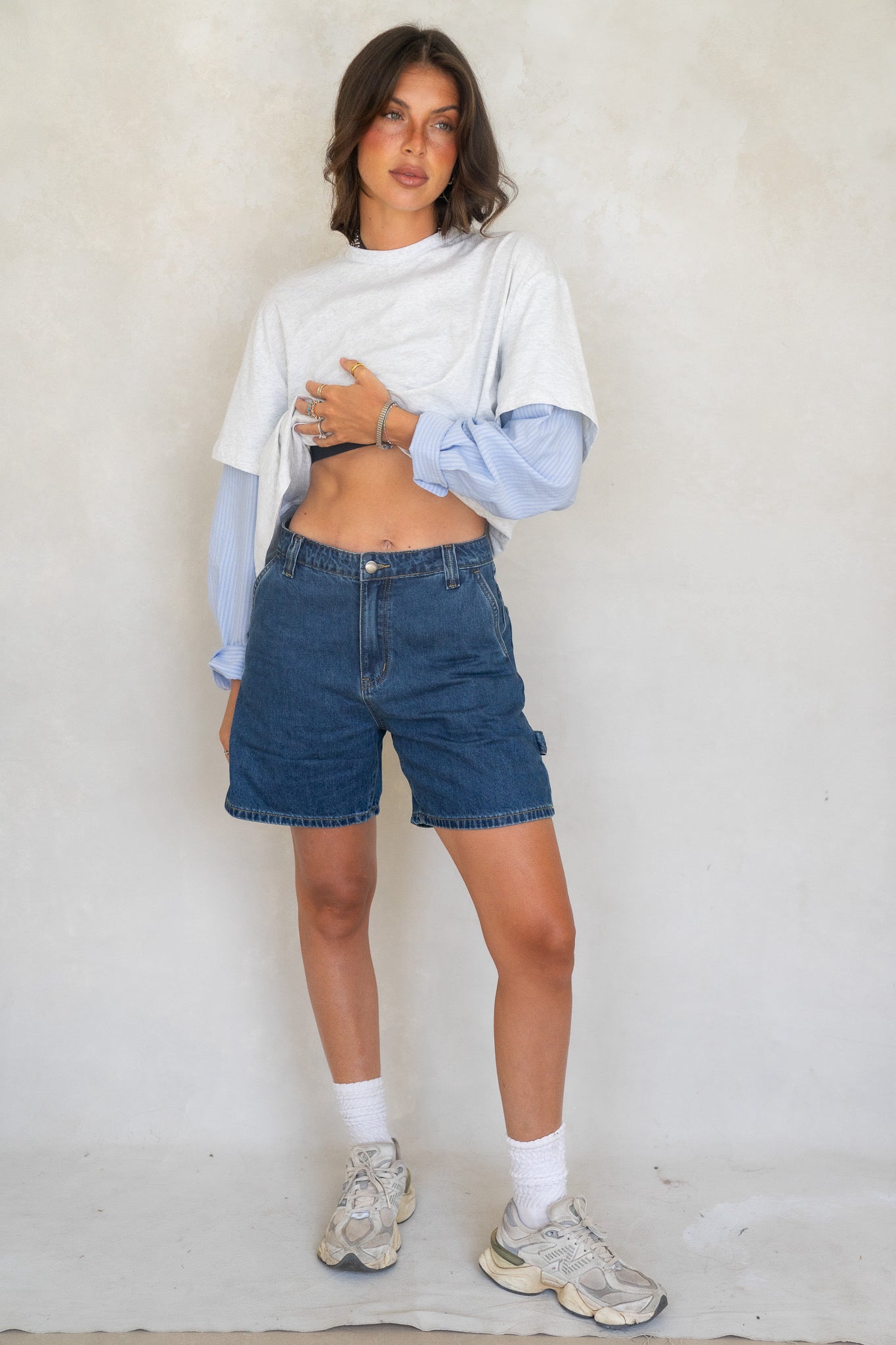 Utility Denim Shorts (New Colors)