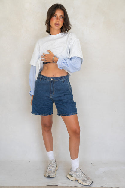 Utility Denim Shorts (New Colors)
