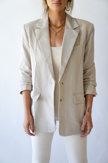 Greige Longline Blazer