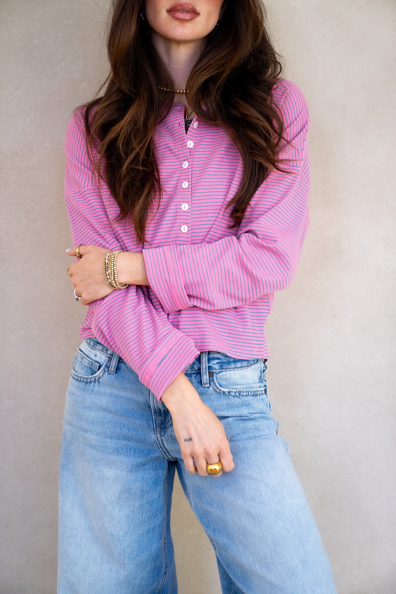 Button Down Ribbed Cardi