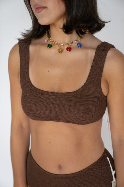 Cocoa Crinkle Bikini Set