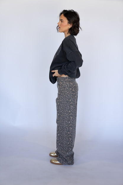 Leopard Relaxed Fit Denim