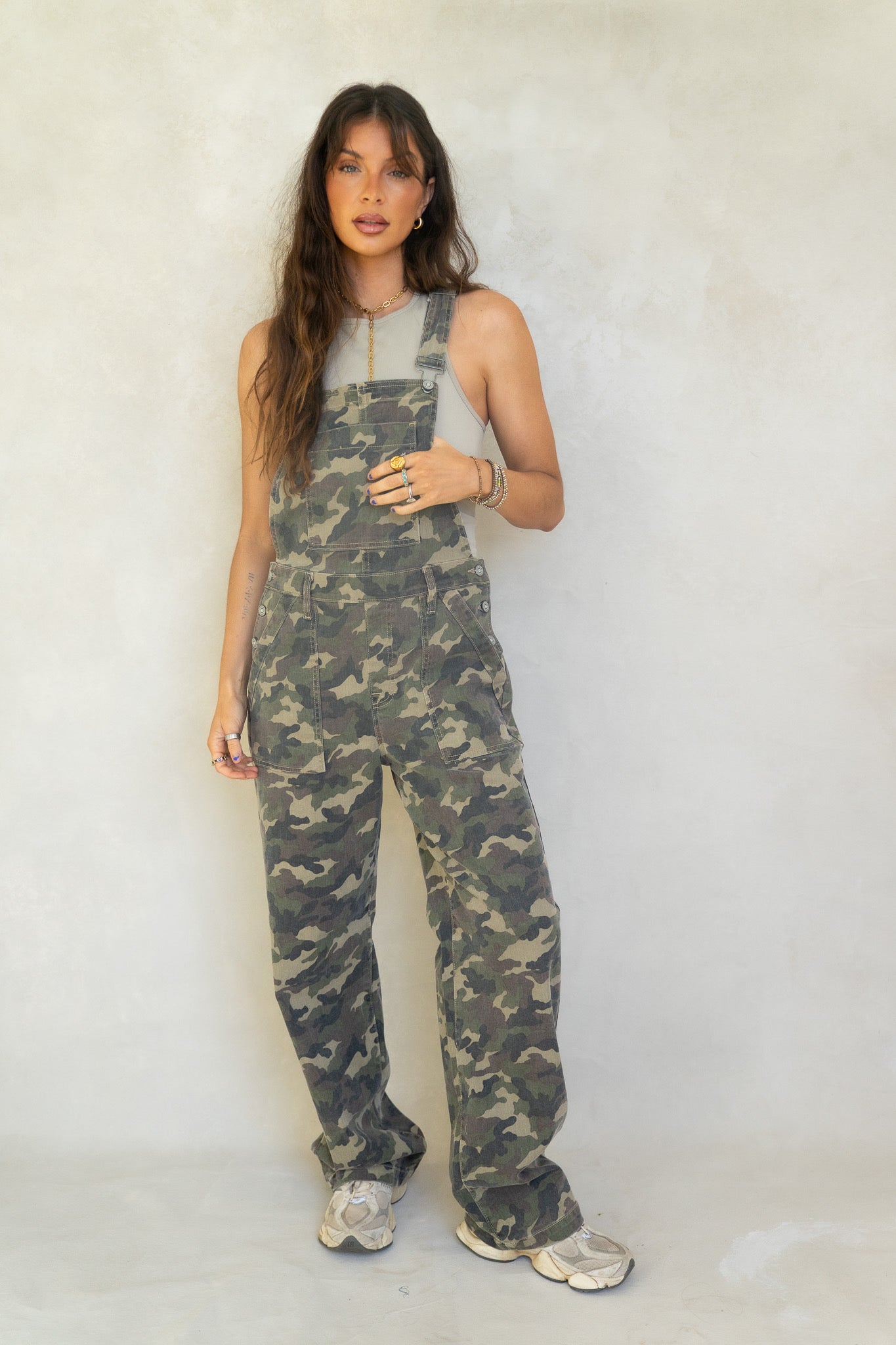 Camo Relaxed Fit Overalls