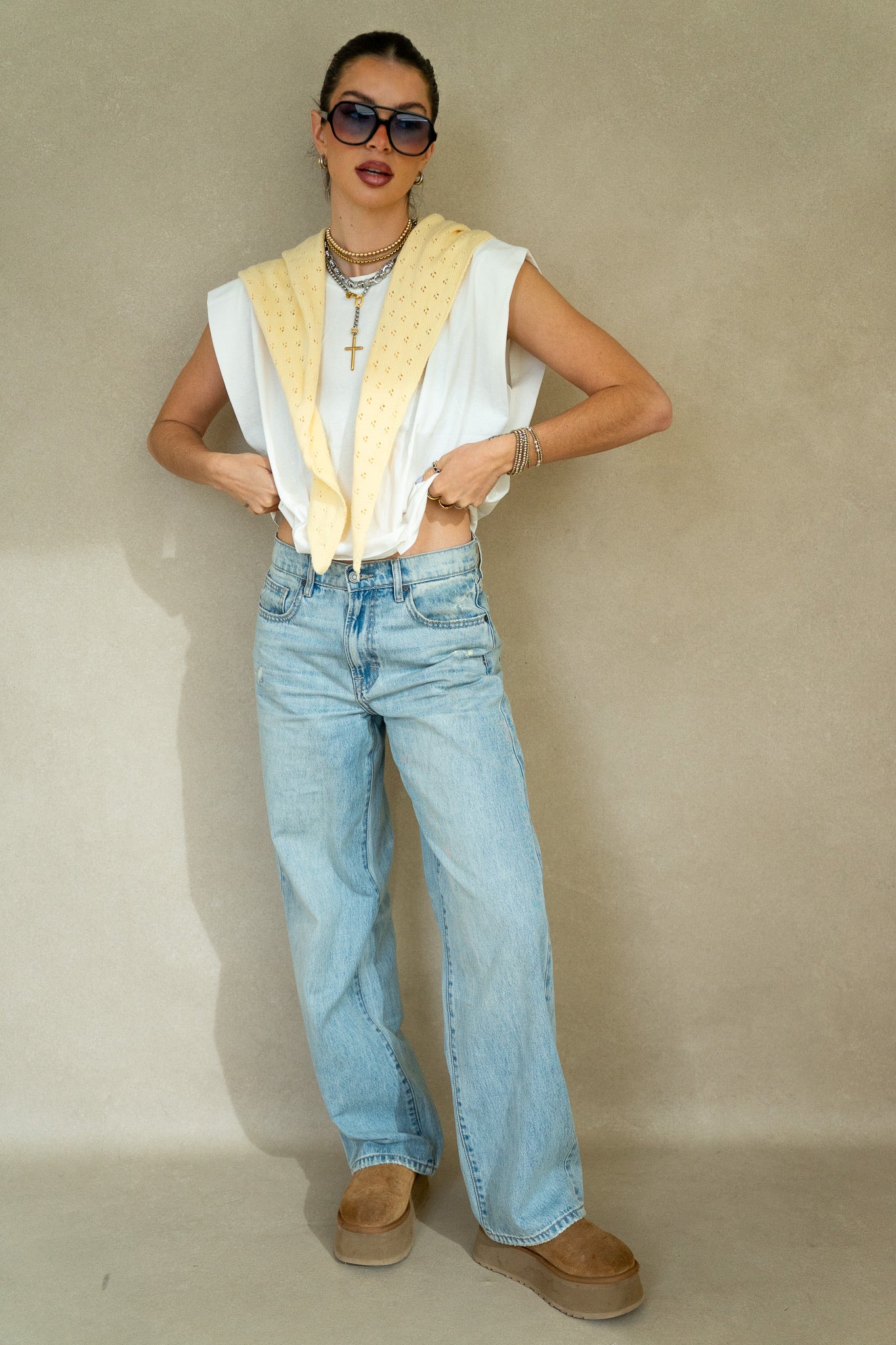 Pointelle Knitdown Scarf