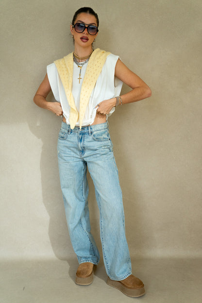 Pointelle Knitdown Scarf