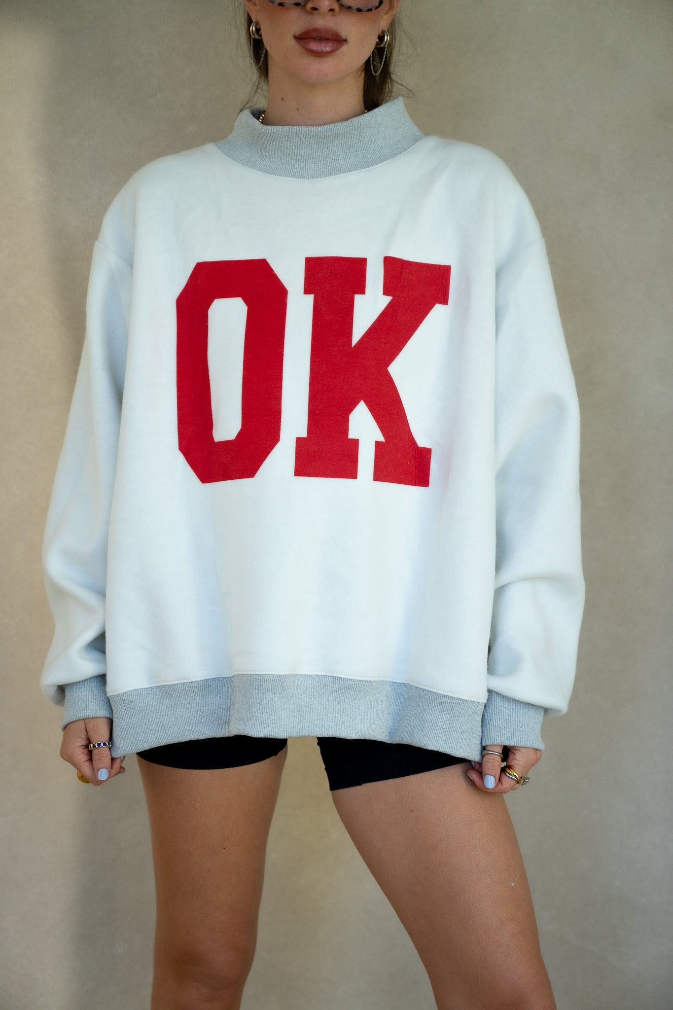 Oklahoma/OK Reversible Mock Neck