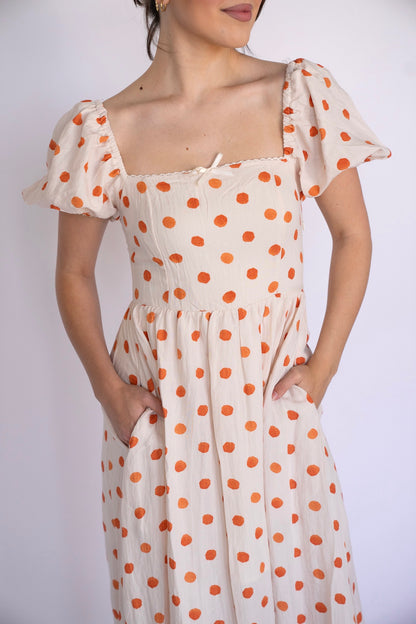 Clementine Dottie Midi Dress
