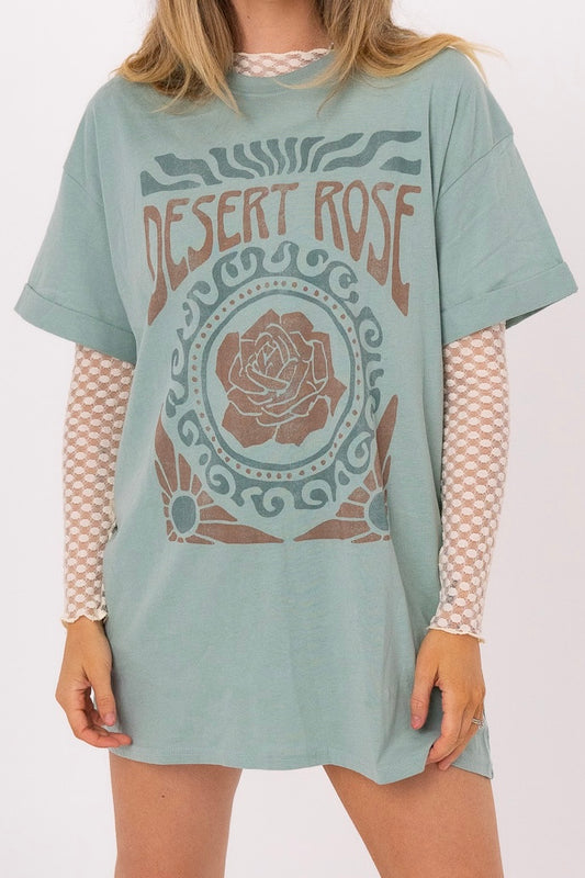 Desert Rose T-Shirt Dress