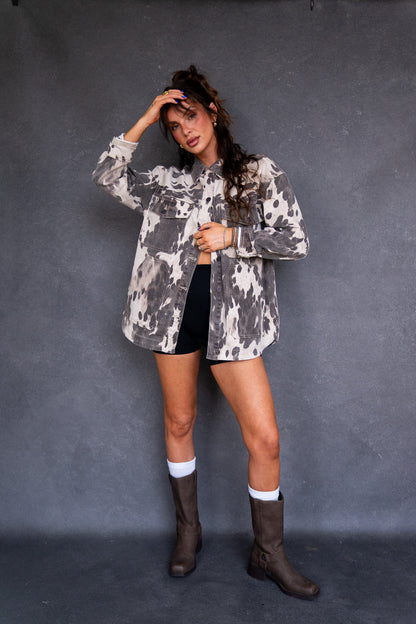 Cow Print Shacket