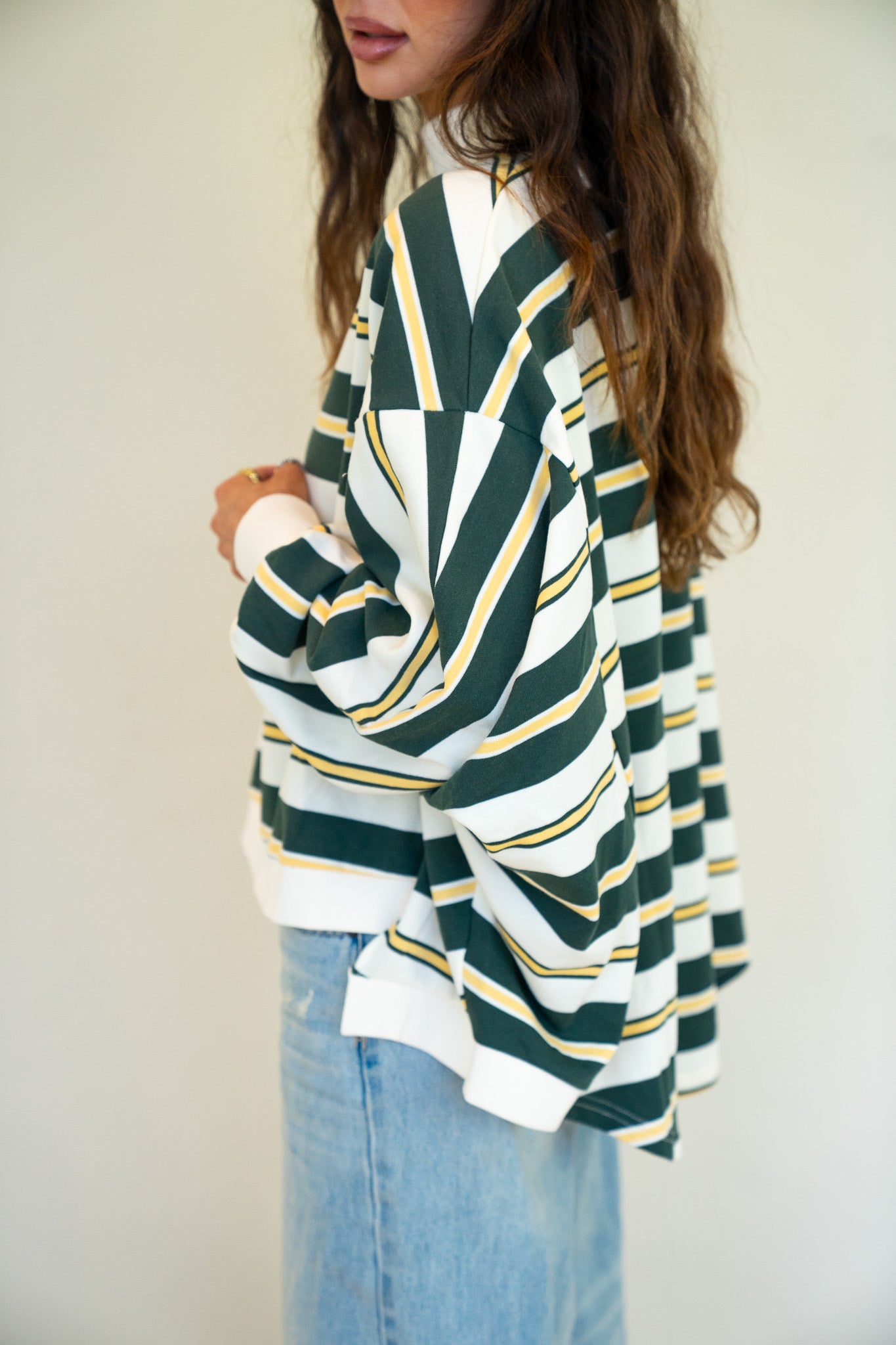 Striped Oversized Crewneck