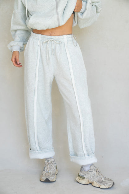 Halo Barrel Sweat Set - Heather Grey