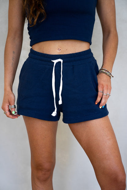 Navy Thermal Shorts