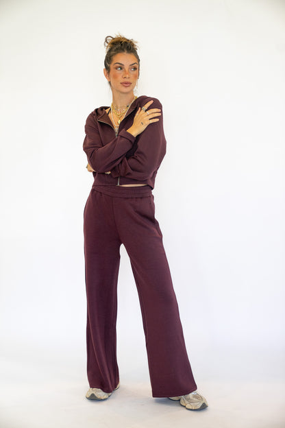 Merlot Cloud Fleece Pants