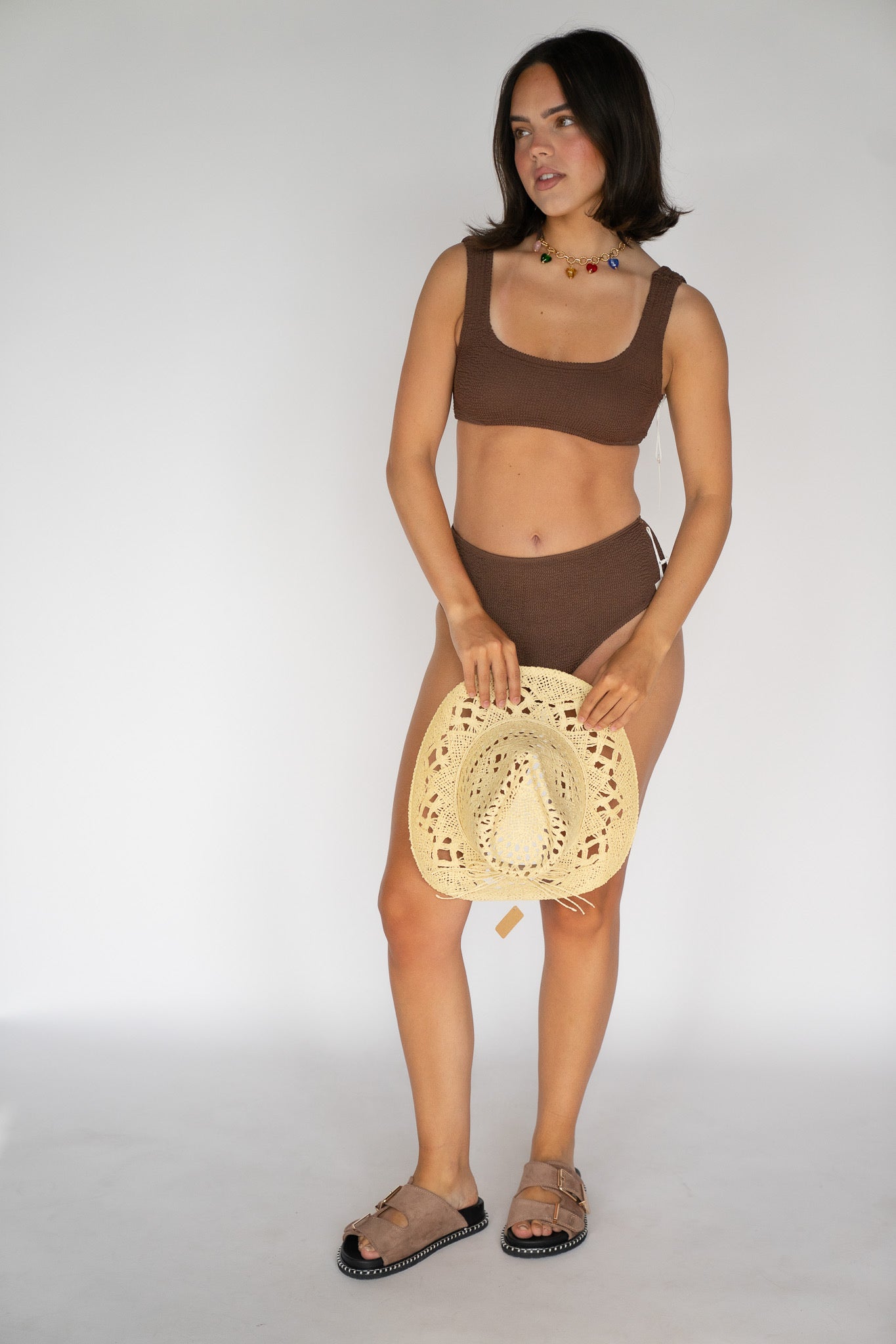 Cocoa Crinkle Bikini Set