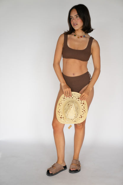 Cocoa Crinkle Bikini Set