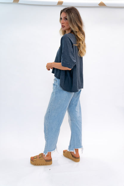 Charcoal Boxy Tee