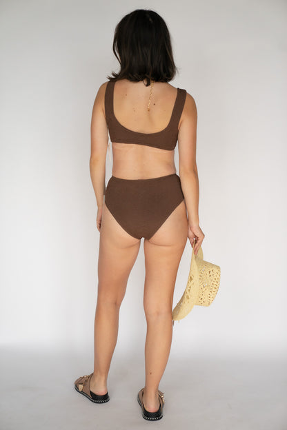 Cocoa Crinkle Bikini Set