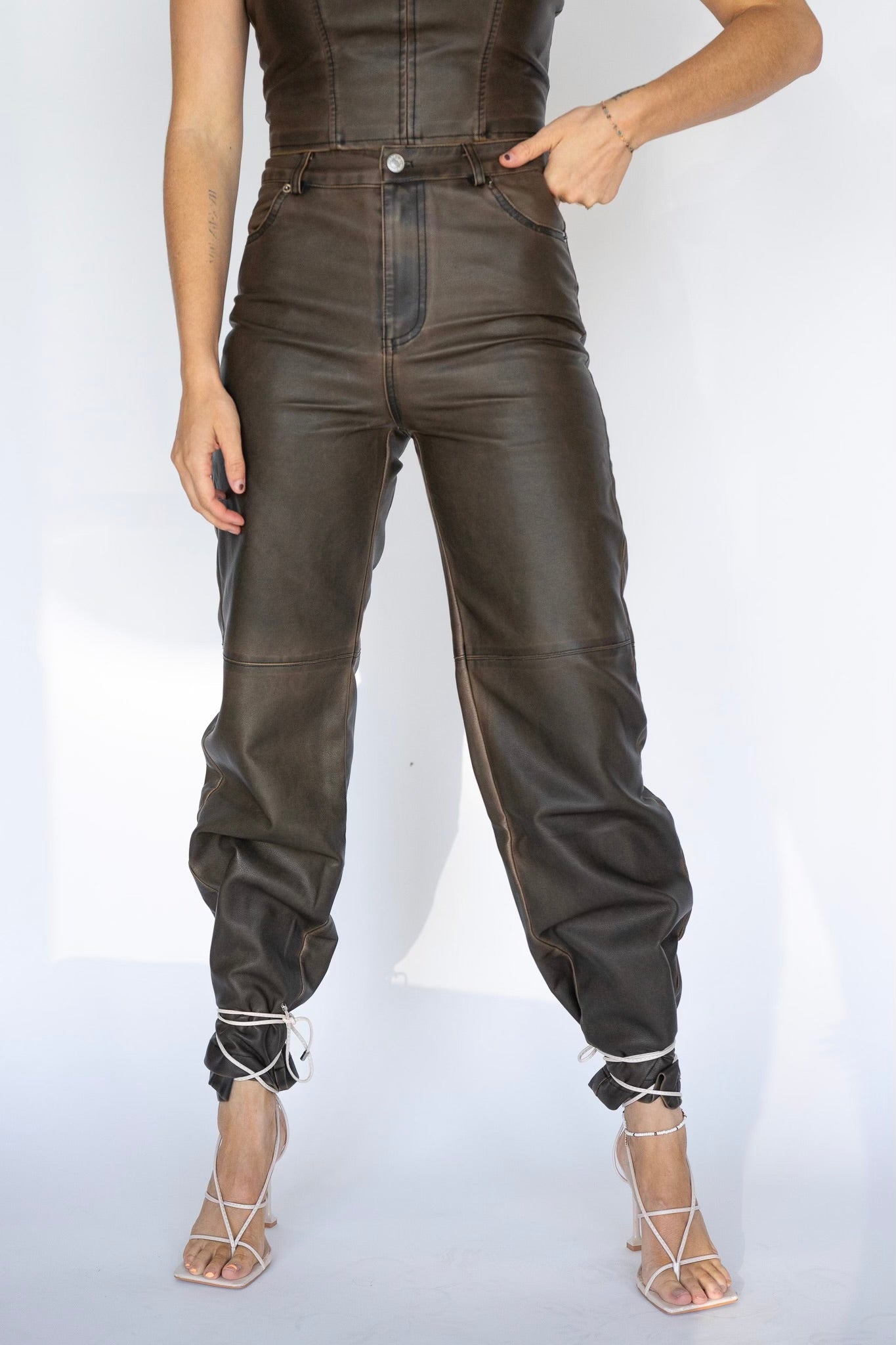 Brown Leather Pants