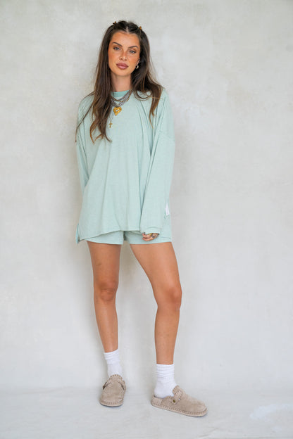 Alex Striped Shorts - Mint